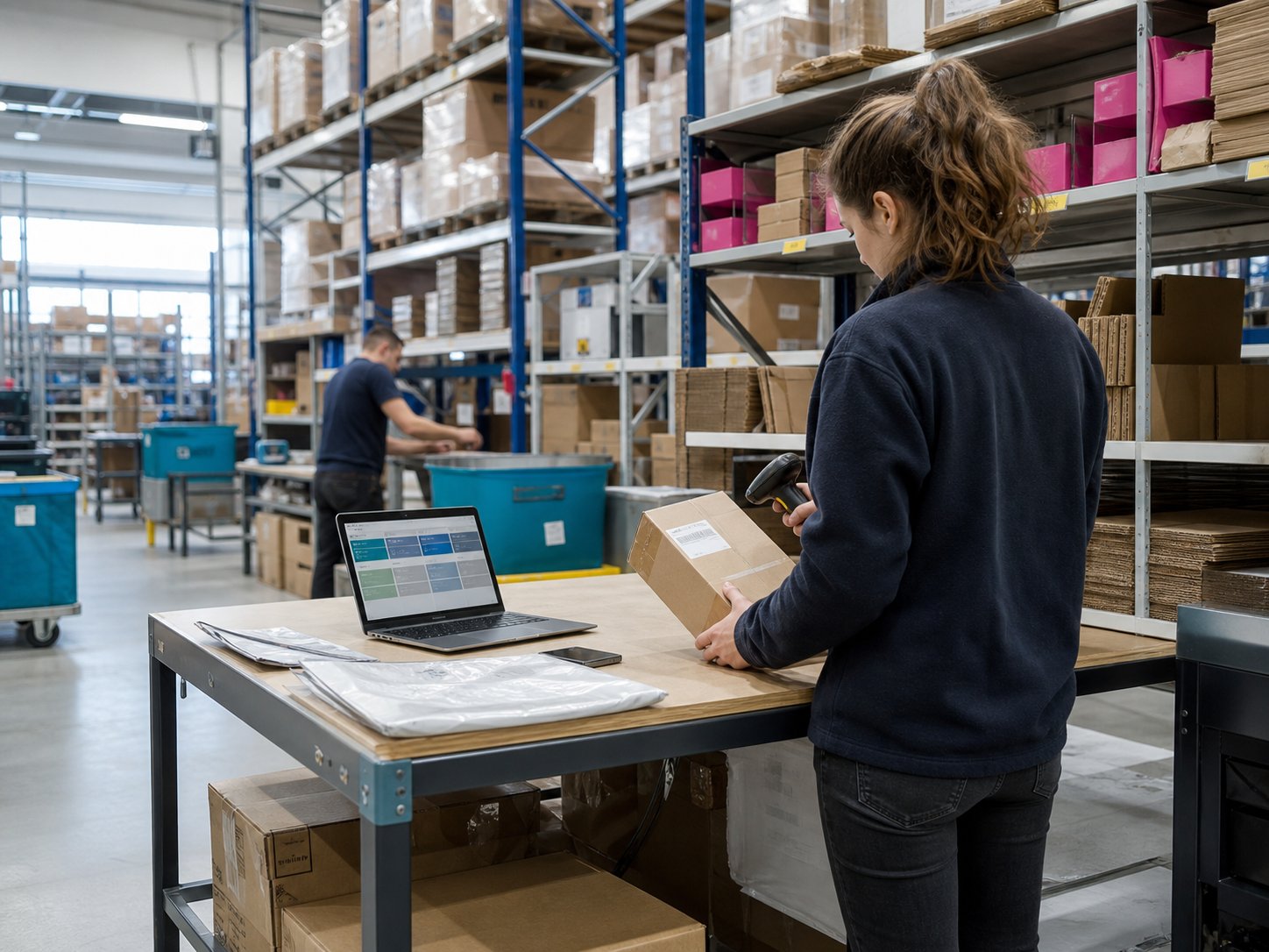 Operativita logistica e preparazione ordini in un magazzino 3PL